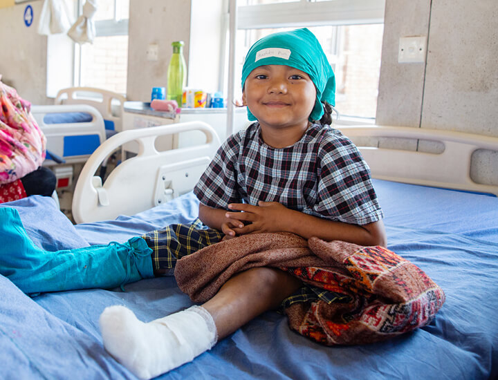 Aashika after surgery