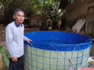  Wahono with his catfish pond