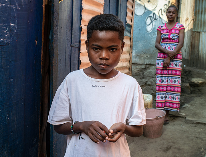 Oscar looking at the camera.