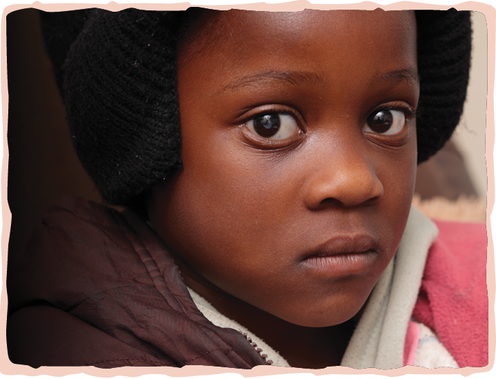 Camille looking at the camera