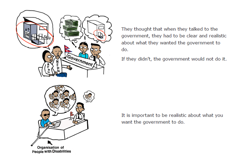 An illustration taken from the Include Us Easy Read summary