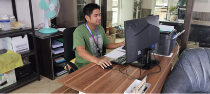 John Patrick Prago, a deaf person and a participant of NORFIL program as a child, is now an employee of Municipal Welfare and Development Office of local government unit of Padre Garcia.